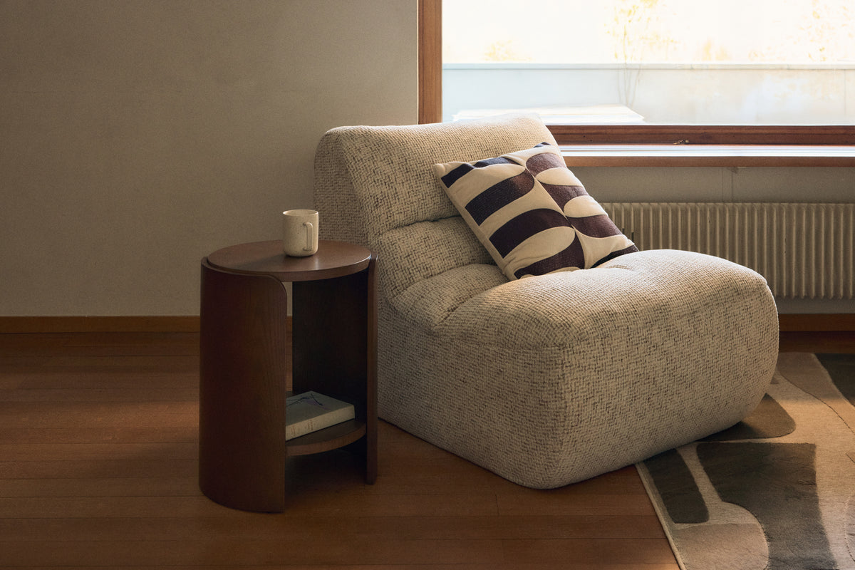 table d'appoint elipse en bois