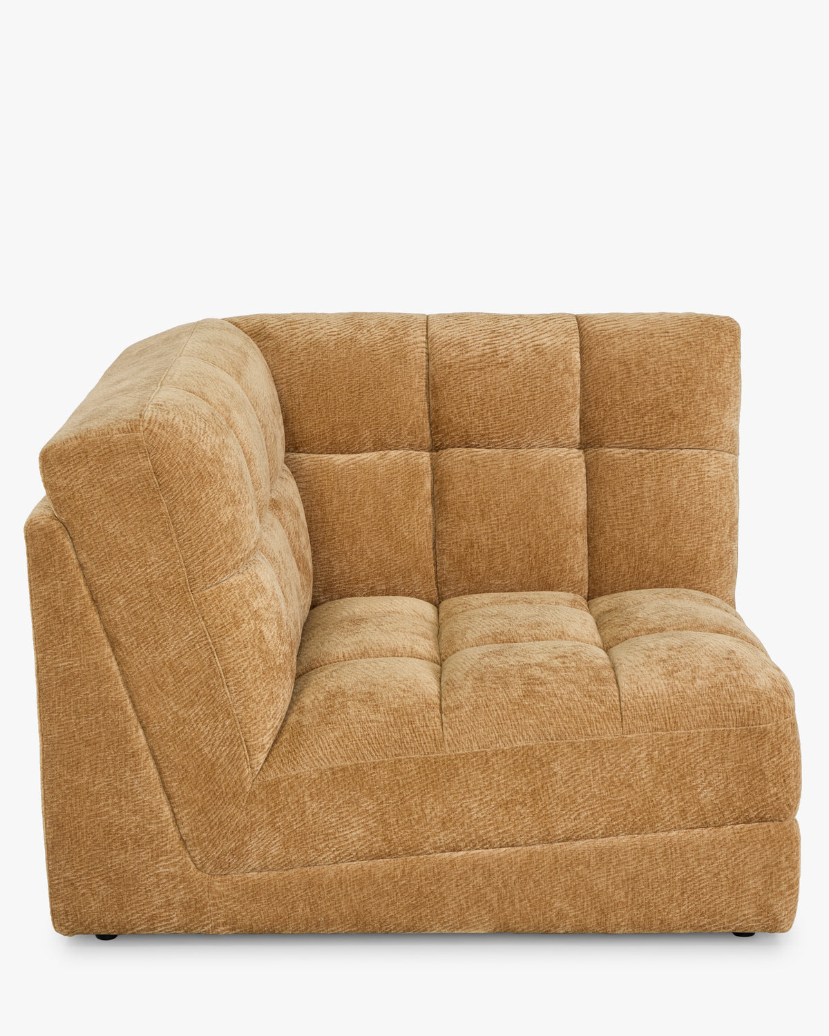 Fauteuil d'angle modulable Paul - NV GALLERY - camel crêpé - vue de trois-quarts