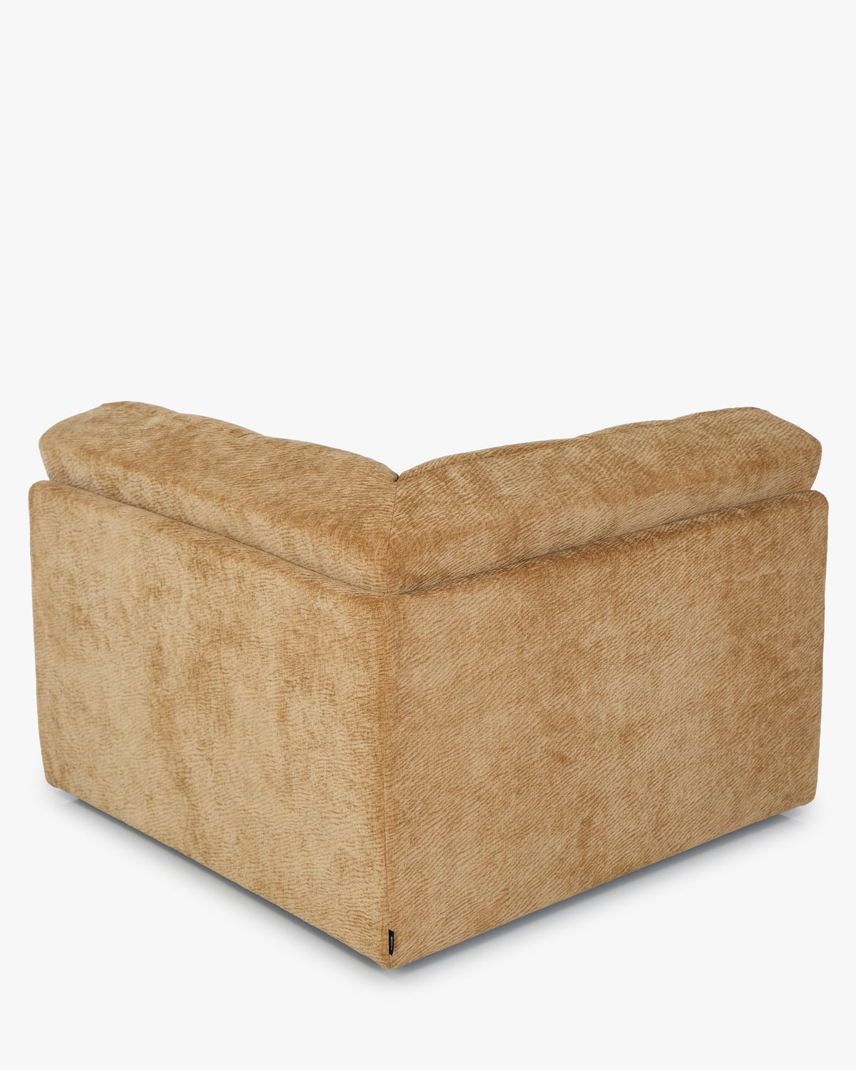 Fauteuil d'angle modulable Paul - camel crêpé - vue de dos, trois-quarts