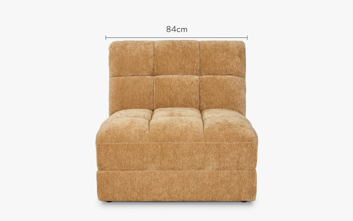 dimensions fauteuil modulable PAUL camel crêpé - NV Gallery