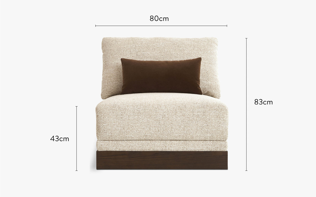 dimensions module fauteuil sans accoudoirs roman NV Gallery