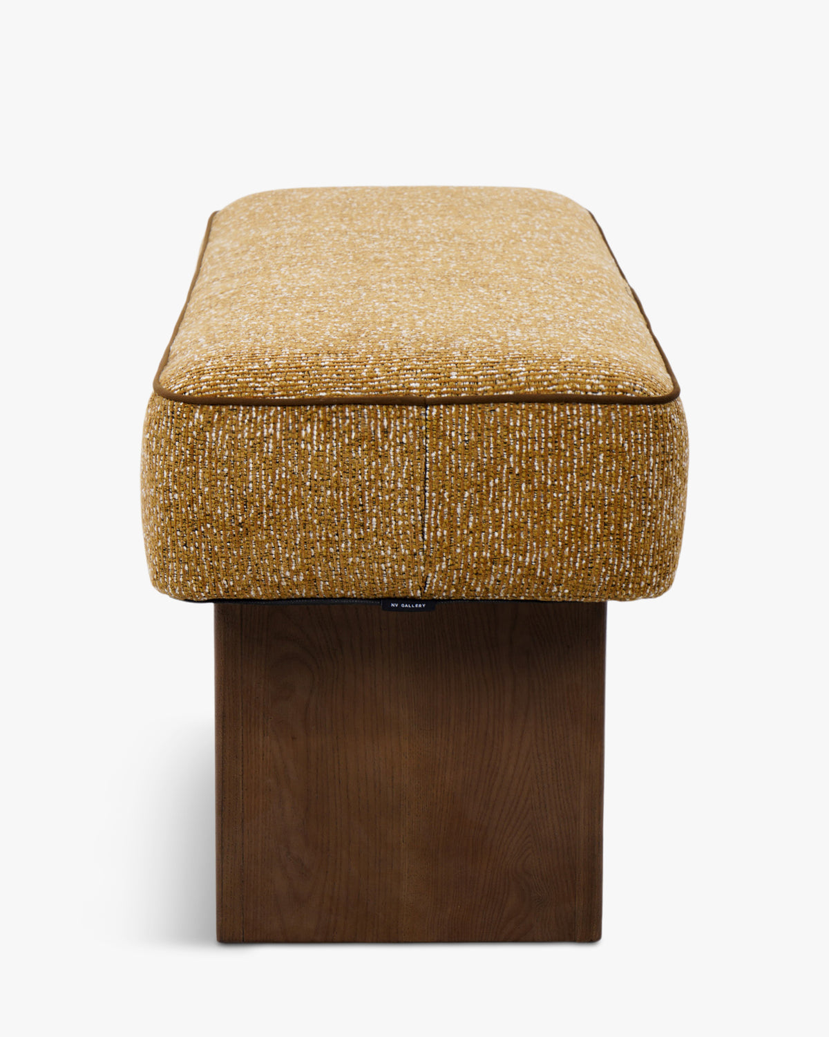Banc Ambery - tweed ligné marron doré beige - vue de dos